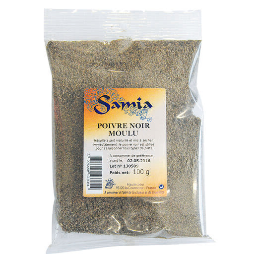 POIVRE NOIR MOULU SAMIA 100G (X15) - 100 g