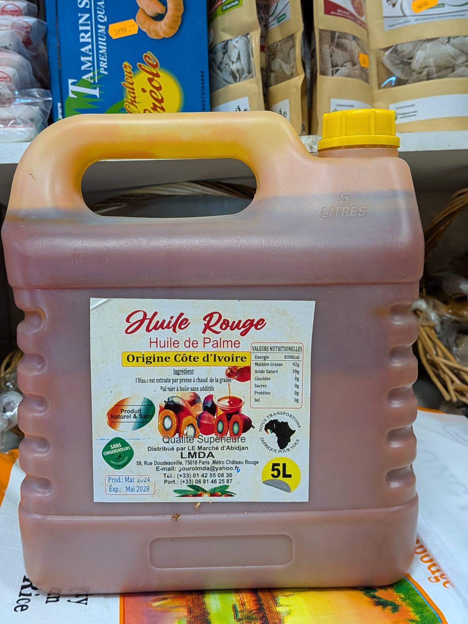 Huile rouge - 5L ( Côte d'ivoire)